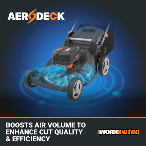 Worx WG752 Nitro 40V 5.0AH Brushless 21" Cordless Push Lawn Mower