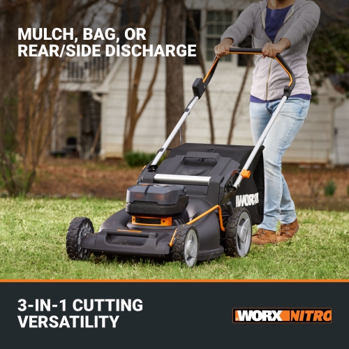Worx WG752 Nitro 40V 5.0AH Brushless 21" Cordless Push Lawn Mower