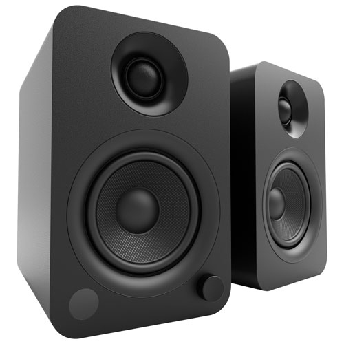 KANTO  Refurbished (Fair) - Yu 140-Watt Bookshelf Speaker - Pair - Matte Vinyl In Black