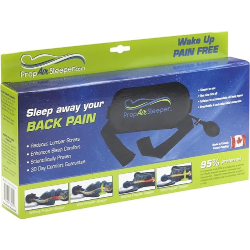 Propair Sleeper Sleeping Support Pillow to Support Your Spine Curvature (Made in Canada) - Black