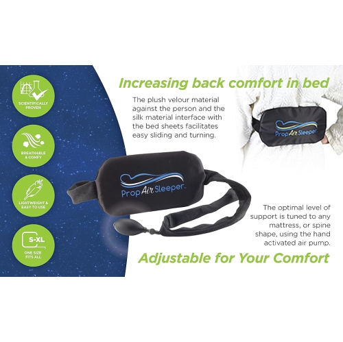 Propair Sleeper Sleeping Support Pillow to Support Your Spine Curvature (Made in Canada) - Black