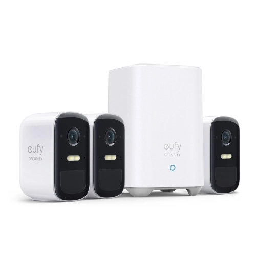 eufy Security, eufyCam 2C Pro 3-Cam Kit, Wireless Home Security System with 2K Resolution - Open Box