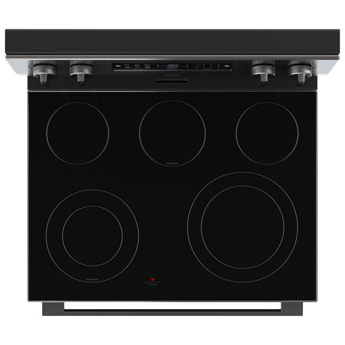 Cuisinière électrique autonome avec convection véritable et friture à l'air 5,8 pi³ 30 po de Hisense - Inox