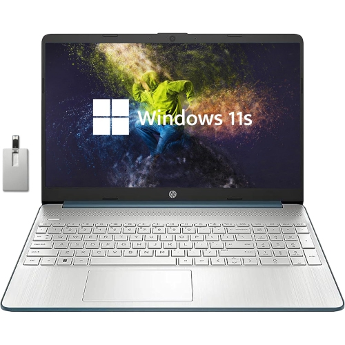 HP 15.6'' HD Everyday Slim Laptop, Intel Core i3-1115G4, 1TB PCIe SSD, 16GB RAM, Intel UHD Graphics, HD Camera, Windows 11, Spruce Blue, 32GB Hotface