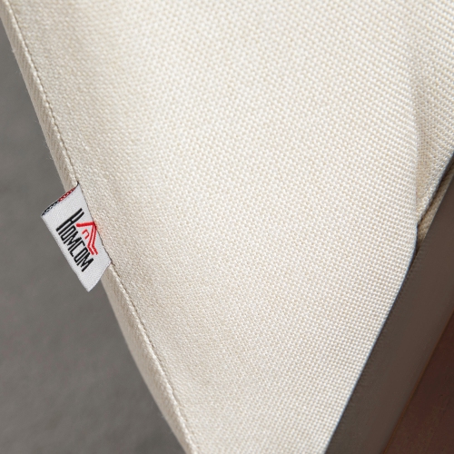 HOMCOM – Causeuse de 48&nbsp;po pour chambre à coucher, causeuse moderne, canapé à 2 places avec pattes en caoutchouc pour salon, blanc crème