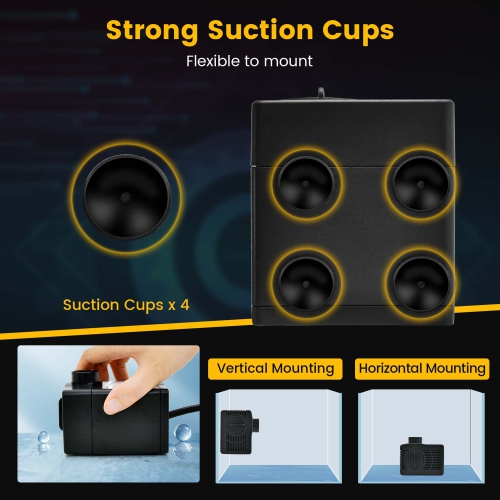 Costway 240GPH Submersible Pump Fountain Water Pump with 7.2ft High Lift