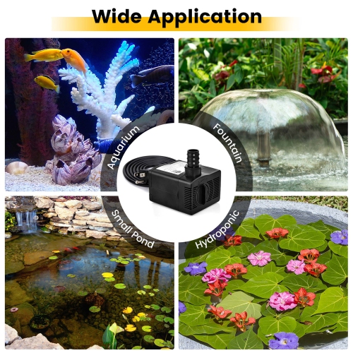 Costway 240GPH Submersible Pump Fountain Water Pump with 7.2ft High Lift