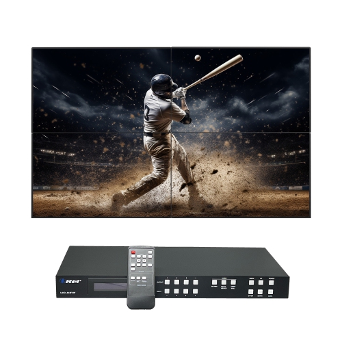OREI 4x4 4k HDMI Matrix - With Video wall control, Multiview functionality, Audio Extraction, CEC & IR Matrix