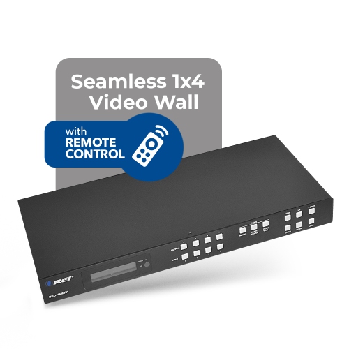 OREI 4x4 4k HDMI Matrix - With Video wall control, Multiview functionality, Audio Extraction, CEC & IR Matrix