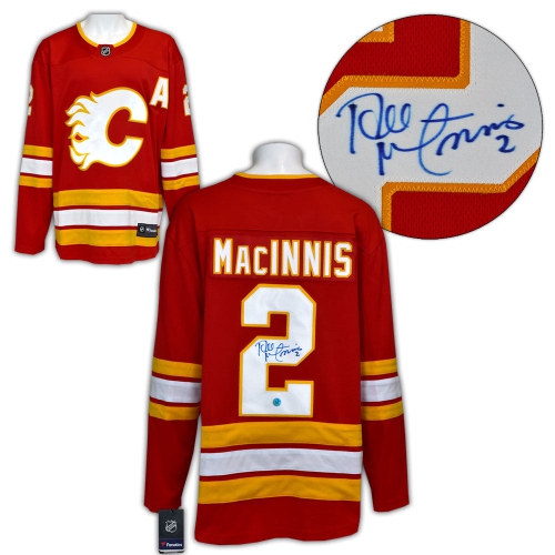 AJ SPORTS  Al Macinnis Calgary Flames Signed Alt Retro Fanatics Jersey In Multicolor