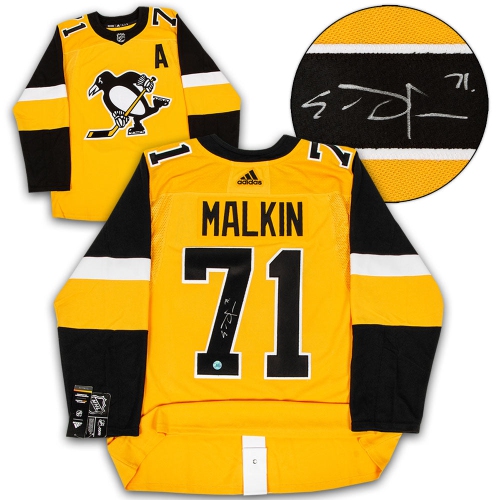 Evgeni Malkin Pittsburgh Penguins Signed Yellow Alt adidas Jersey Best Buy Canada