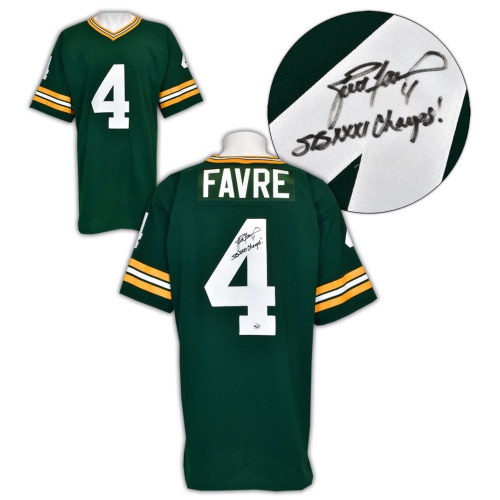 Brett Favre Green Bay Packers Signed & Inscribed Football Jersey