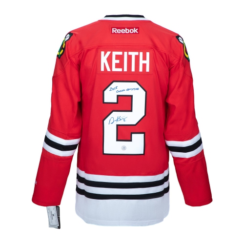 AJ SPORTS  Duncan Keith Signed Chicago Hockey Vintage Replica Jersey In Multicolor