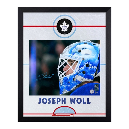AJ SPORTS  Joseph Woll Signed Toronto Maple Leafs Graphic Rink 19X23 Frame