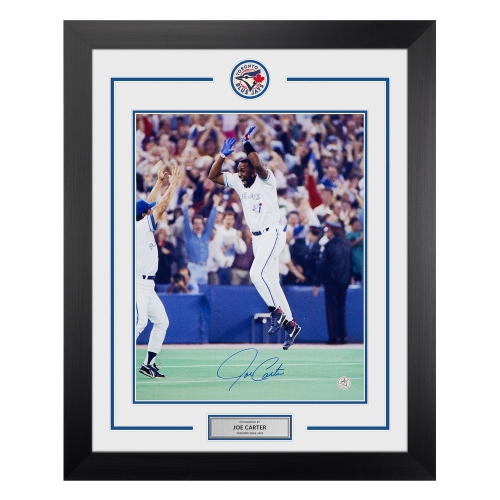 Joe Carter Signed Toronto Blue Jays World Series 26x32 Frame