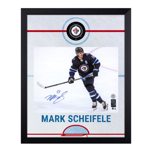 AJ SPORTS  Mark Scheifele Autographed Winnipeg Jets Graphic Rink 19X23 Frame