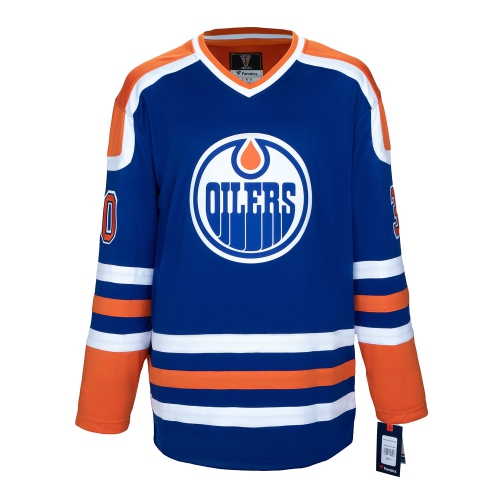 Bill Ranford Autographed Edmonton Oilers Throwback Fanatics Jersey