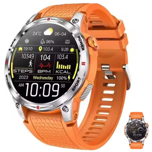 TUTT GPS AMOLED Metal Rugged Smart Watch | Compass | IP68 Military 128MB 2 Straps | Always On Display Option NX18 Pro Men Women