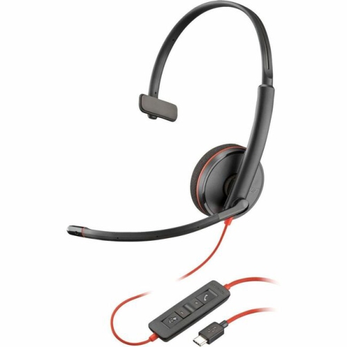 POLY  3210 Blackwire 3210 Monaural USB-C Headset +USB-C/a Adapter (Bulk) (8X214A6)