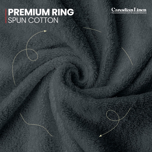 Canadian Linen Imperial Washcloths, 12 Pack, 12”x12”, Lightweight Quick Dry Soft Absorbent Cotton Face Towels Set, Wash Cloth for Salon Home, Dark