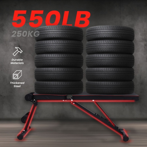 Banc de musculation ajustable et pliable MotionGrey, banc de musculation, banc d'entraînement pliable réglable pour entraînement musculaire complet,