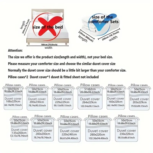 3pcs Ensemble housse de couette Red Volcano Grid pour grand lit | Literie confortable pour chambre à coucher et chambre d'invité