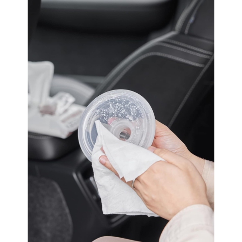 Lingettes pour tire-lait naturel MomCozy pour pièces de tire-lait nettoyant sur le pouce, 30 unités, lingettes pour tire-lait Flash Clean &