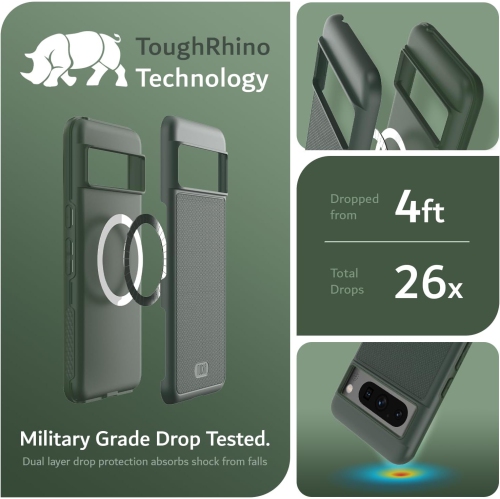 TUDIA MergeGrip Google Pixel 8 Pro Case Magsafe Compatible - Pine Green