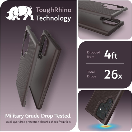 TUDIA MergeGrip Samsung Galaxy S24 Ultra Case Dual Layer - Dark Purple