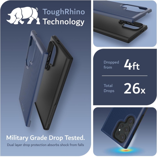 Étui MergeGrip de TUDIA de qualité militaire pour Galaxy S24 Ultra de Samsung - Indigo