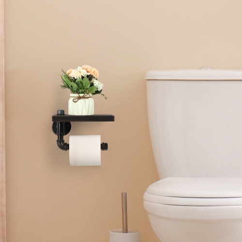 Tubular Toilet Paper Holder - Bathroom Wall Mounting Brackets
