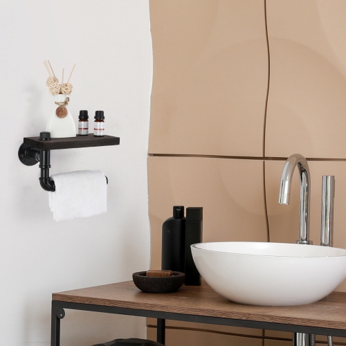 Tubular Toilet Paper Holder - Bathroom Wall Mounting Brackets