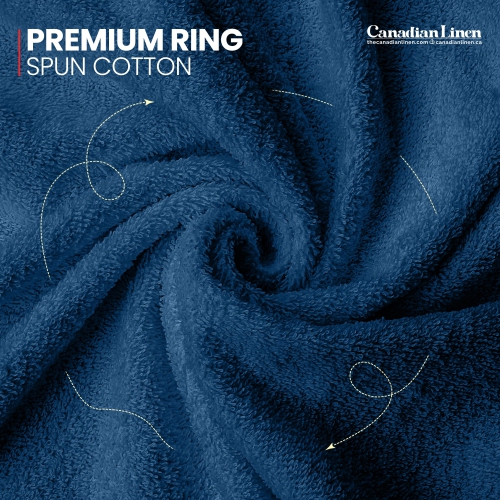 Canadian Linen Imperial Large Bath Towels Set, 27”x54” 4 Pack, Soft Absorbent Lightweight Quick Dry Bathroom Towel for Home, B&B Pool Beach, Navy Blue