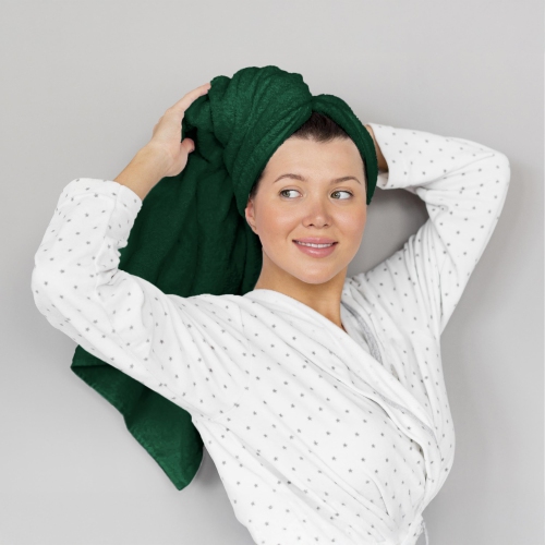 Canadian Linen Imperial Large Bath Towels Set, 27”x54” 4 Pack, Soft Absorbent Cotton Lightweight Quick Dry Towel for Home Spa Hair Salon, Hunter Green