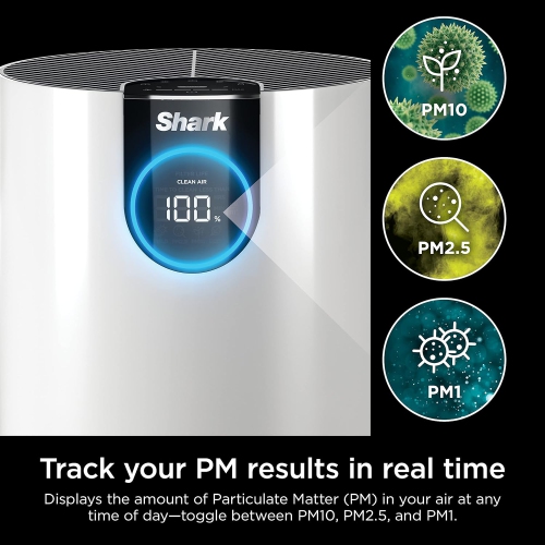 Shark HP102PK2 Air Purifier Two Pack with True HEPA, Cleans up to 500 sq. ft. Captures 99.98% of Particles, dust, allergens, Smoke up to 0.1–0.2
