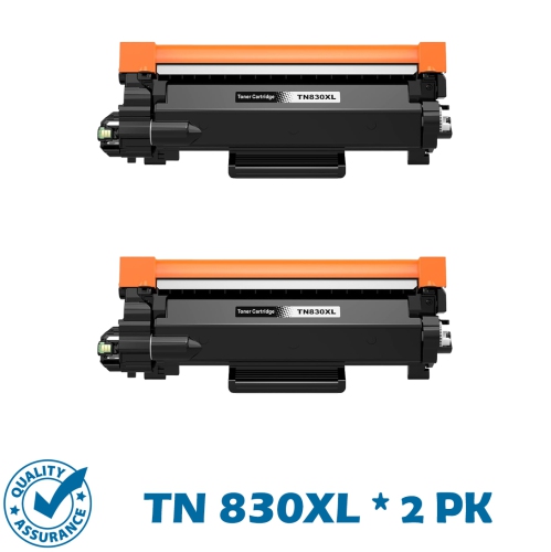 Printer Pro™ 2PK TN830 High Yield Toner Cartridge Compatible Replacement for Brother TN830XL TN-830XL - HL-L2400D HL-L2405W HL-L2480DW DCP-L2640DW HL