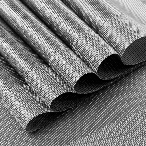 Canadian Linen Place Mats , 9"x 6.5", Heat Resistant Easy to Clean Non Slip Waterproof Stain Resistant Placemats for Dining Table Set of 6pcs, Grey