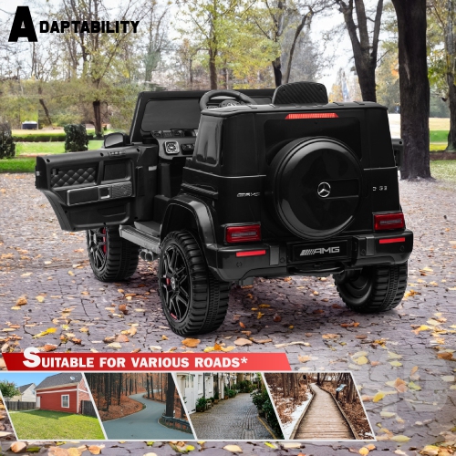 VOLTZ TOYS Licensed AMG G63, 24V Electric Kids' Ride On Car with Parental Remote Control, LED Lights, Leather Seat and MP3