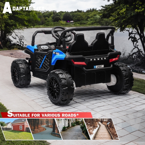 VOLTZ TOYS 1 Seater Ride-On Car, 12V 2WD UTV Buggy Electric Car with Parental Remote Control, Working Doors and LED Lights