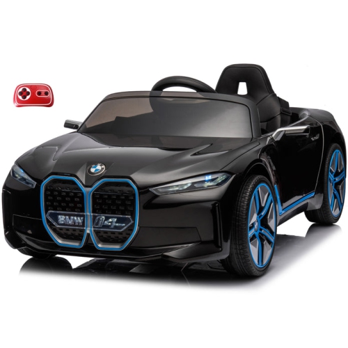 Voltz Toys Ride on Car for Kids 12V Electric Car Compatible with BMW I4 for Kids 3 8 Years Battery Powered Vehicle with Remote Control LED Lights