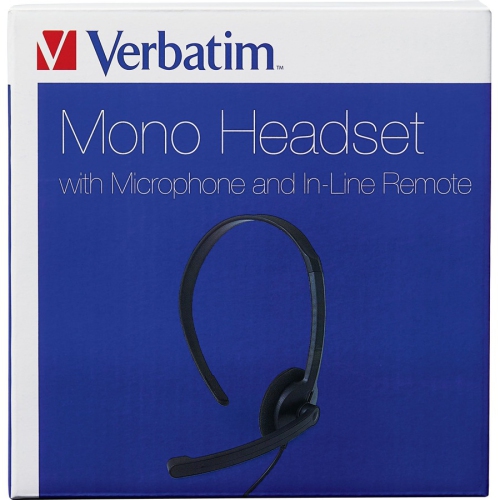 Verbatim On-ear Headsets with Mic - Black