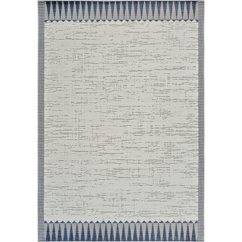 RUG BRANCH  Selene Contemporary Geometric Cream/blue Indoor Area Rug