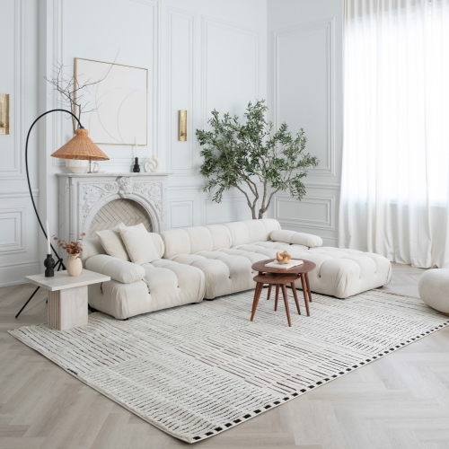 Rug Branch Domus Abstract Indoor Area Rug, Cream Green