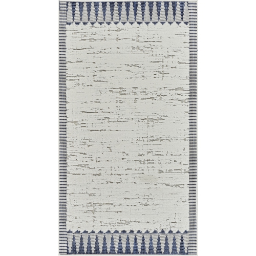 RUG BRANCH  Selene Contemporary Geometric Cream/blue Indoor Area Rug