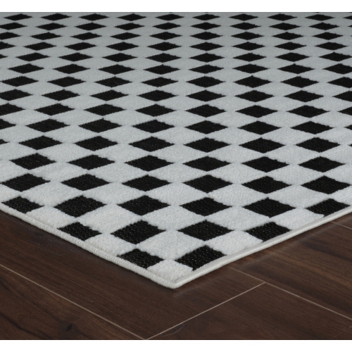 Rug Branch Maise Modern Checkered Indoor Outdoor Area Rug, Black White