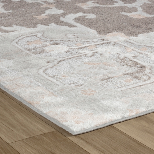 Tapis d'intérieur Rug Branch cadence Vintage, gris brun -