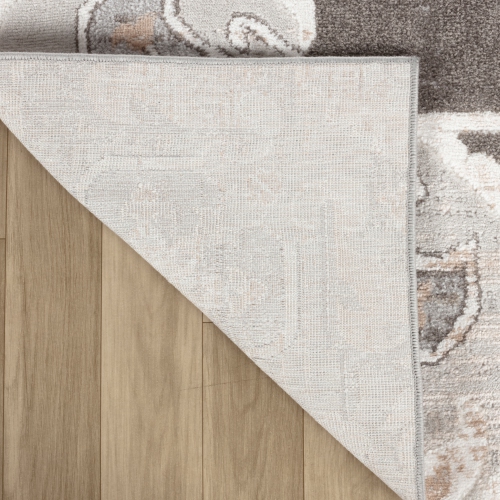 Tapis d'intérieur Rug Branch cadence Vintage, gris brun -