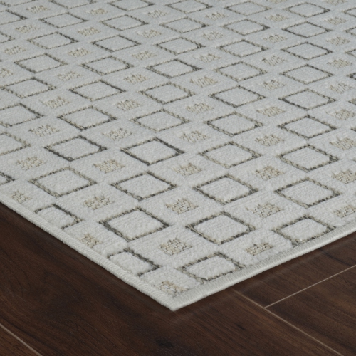 Rug Branch Maise Modern Abstract Indoor Outdoor Area Rug, Cream Beige