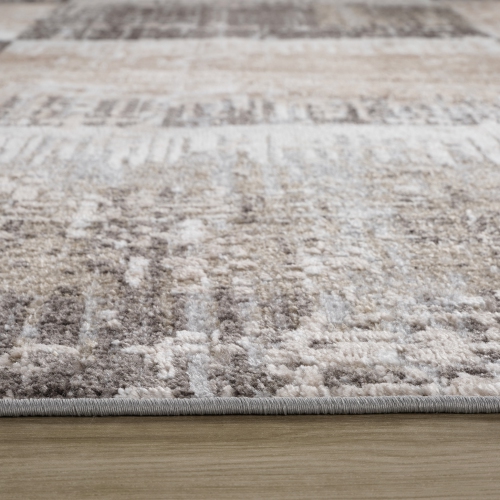 Tapis d'intérieur moderne Rug Branch cadence, beige brun
