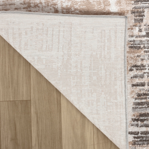 Tapis d'intérieur moderne Rug Branch cadence, beige brun